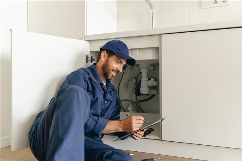 Residential plumber providing service in a Arcadia home